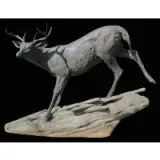 Walter Matia, The Deer is beautiful, large and on a large base