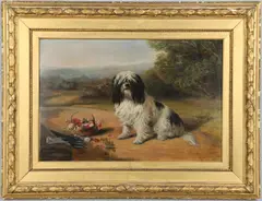 William Elstob Marshall, A Black And White Tibetan Terrier