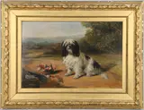William Elstob Marshall, A Black And White Tibetan Terrier