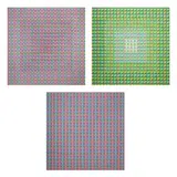 Jaime Roque, Abstract I, II, III, acrylic on canvas