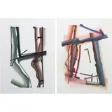 Lamberto Hechanova, a) M.A. Vatican’s Scaffold 
b) Salute to Manansala, watercolor and ink on Arches paper