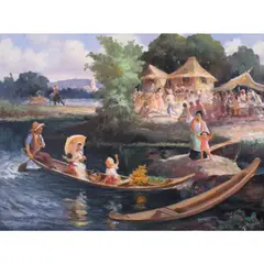 Martin Manero, Pista sa Nayon, oil on canvas