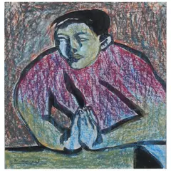 Untitled by Marcel Antonio, mixed media, sold Apr 2021