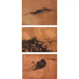 Seascape (three in one) by Juvenal Sansó Garrit, ink on paper, sold Apr 2021