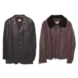 Armani and Prada, 2 Assorted Men’s Leather Jackets pre-loved