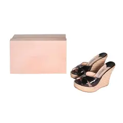 Jimmy Choo, Wedge Espadrilles Black