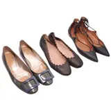 3 Pairs of Women’s Flats by Roger Vivier, Alaia, and Aquazzurin, sold Nov 2020