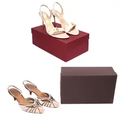Bottega Venetta, White with Gold Strap Heels and  Beige Suede with Copper Braids  with box