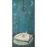 Cheryl Hironaka, Stardust on My Bed, acrylic on board