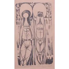 Manuel Rodriguez Sr., May Festival, collagraph 9/20
