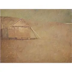 T. Borja, Barrio, oil on canvas