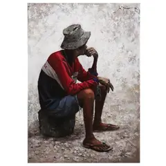 Ka Ungi by Jun Tiongco, oil on canvas, sold Nov 2020