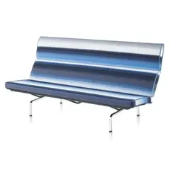 Charles and Ray Eames for Herman Miller, Blended Stripe Paul Smith On Eames Compact Sofa, Condition: New 2018, showroom unit