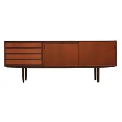 Danish Teak Credenza by Hans Olsen, Condition: Vintage, sold Nov 2020