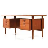 Danish Teak Desk, Model FM60 by Kai Kristiansen for Feldballes Møbelfabrik, Condition : Vintage, sold Nov 2020