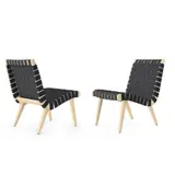 Jens Risom for Knoll International, Pair of Risom Lounge Chairs, Black, Condition: Vintage