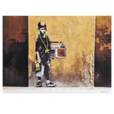 Hip Hop Boy by Banksy, pigment graphic print, 5/35, sold Oct 2020
