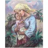 Nemesio Miranda, Mother and Child, pastel on paper