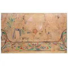 Mural Study by Botong Francisco, watercolor on paper, sold Oct 2020