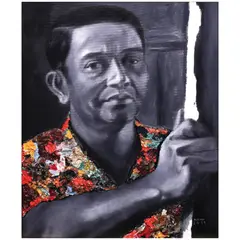 Mark Lester Espina, After Amorsolo’s Self-Portait, oil on canvas