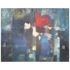 Ros Arcilla, Abstract, oil on board
