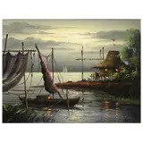 Pulido Sanchez, Seascape, acrylic on canvas