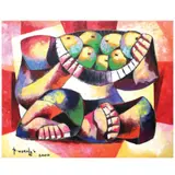 Adrian Morales, Fruit Vendor, oil on canvas