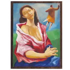 Takas by Emmanuel Garibay, oil on panel, sold Oct 2020