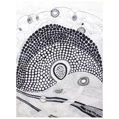 Untitled by Nena Saguil, Chinese ink on paper, sold Oct 2020