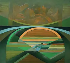 Batulao by Mariano Madarang, acrylic on canvas, sold Oct 2020