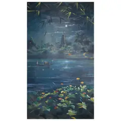 Alfred Galvez, Landscape, oil on canvas