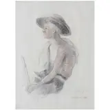 Untitled (Old Man) by José T. Joya, pastel on paper, sold Oct 2020