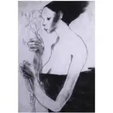 Lydia Velasco, Dalaga, charcoal on paper