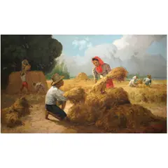 Crispin V. Lopez, Harvest, oil on canvas