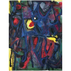 After 8 by Hermès Alègrè, mixed media on paper, sold Oct 2020