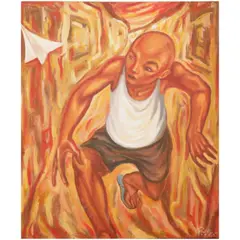 Vincent Padilla, Paper Plane, oil on canvas