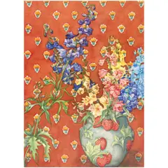 Julie McCarrol, Delphinium, watercolor