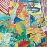 Vendor by Norma Belleza, oil on canvas, sold Oct 2020