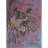 Onib Olmedo, Owl, pastel on paper