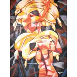 Inocando, Workers, acrylic on canvas
