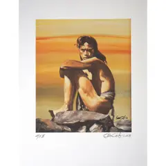 Ifugao Man by Benedicto Cabrera, archival print on Arches paper, A/P VI, sold Oct 2020