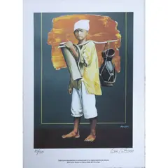 Water Carrier by Benedicto Cabrera, digital print, 10/20, sold Oct 2020
