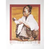 Benedicto Cabrera, Servant with Chopsticks (Larawan Series)