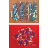Romulo Olazo, a) Diaphanous b) Kasoy, pastel on paper