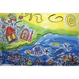 Inday Cadapan, Landscape, watercolor 29