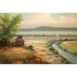 Bukid by Cesar Buenaventura, oil on canvas, sold Oct 2020