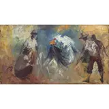 Sabong by Cesar Buenaventura, oil on canvas, sold Oct 2020
