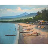 Dalampasigan (La Union) by Cesar Buenaventura, oil on canvas, sold Oct 2020