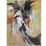 Sabong by Cesar Buenaventura, oil on canvas, sold Oct 2020