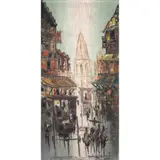 Town by Cesar Buenaventura, oil on canvas, sold Oct 2020